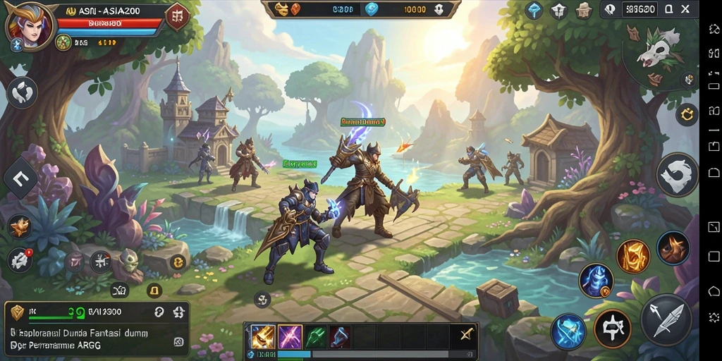 Tampilan screenshot ASIA200 menampilkan pertempuran seru dalam dunia ARPG.