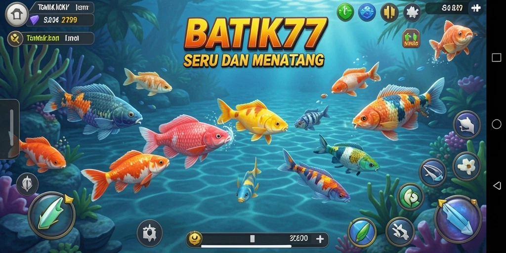 Gameplay seru dengan ikan yang berwarna-warni di dunia bawah laut.