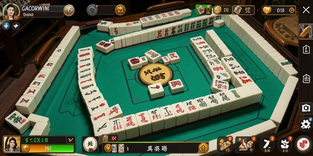 Screenshot GACORWIN menampilkan gameplay Mahjong yang seru.