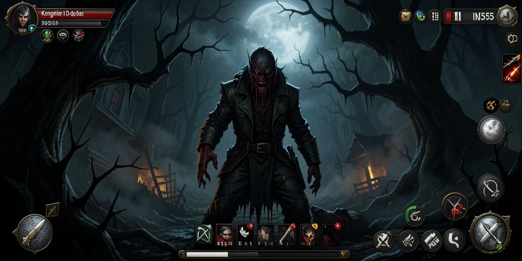 Gameplay menegangkan di INS55 dengan makhluk menakutkan yang mengintai.