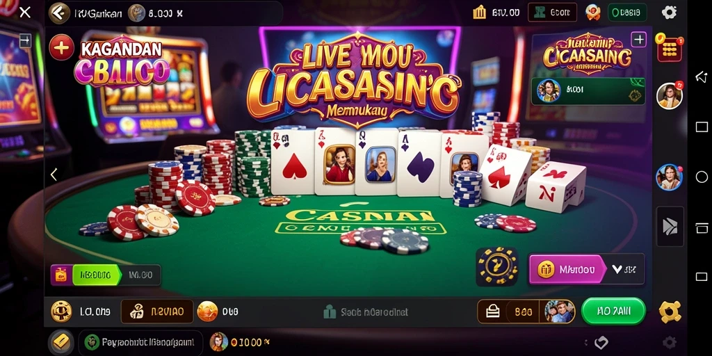 Tampilan permainan Live Casino yang mengasyikkan dan interaktif