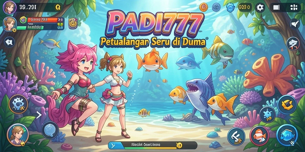 Tampilan gameplay PADI777 yang penuh warna dan dinamis dari dunia Anime.