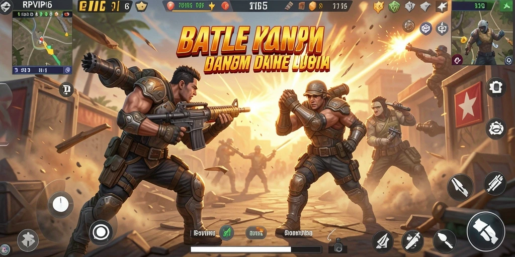 Screenshot gameplay RPVIP6 yang mendebarkan dalam pertempuran.