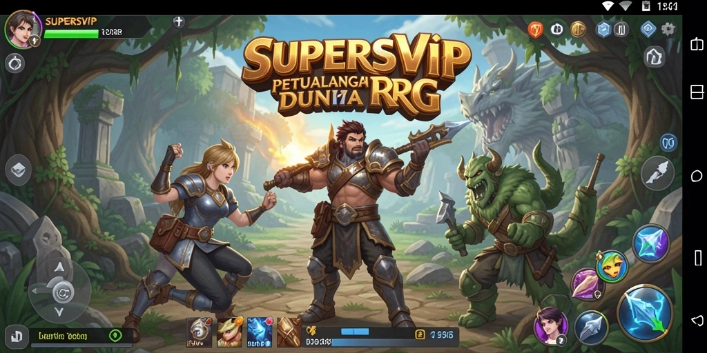 Gameplay menakjubkan dalam SUPERSVIP saat menjelajahi dunia RPG.