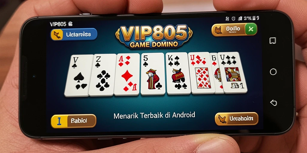 Screenshot utama gameplay Domino VIP805 yang menegangkan.