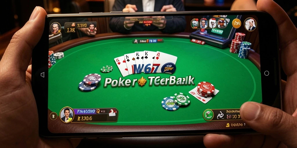 Tampilan gameplay W67 yang menarik dan kompetitif dalam permainan Poker.