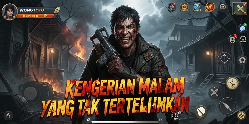 Screenshot gameplay WONGTOTO menampilkan suasana Horror yang menegangkan.
